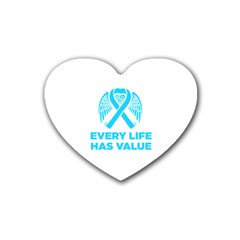 Child Abuse Prevention Support  Heart Coaster (4 Pack)  by artjunkie
