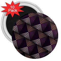 Zigzag Motif Design 3  Magnets (10 Pack)  by tmsartbazaar