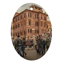 Piazza Di Spagna, Rome Italy Oval Ornament (two Sides) by dflcprintsclothing