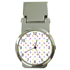 Multicolored Hands Silhouette Motif Design Money Clip Watches by dflcprintsclothing