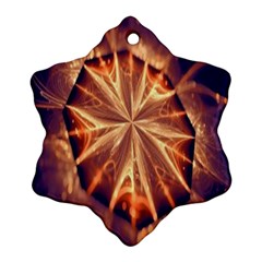Sun Fractal Snowflake Ornament (two Sides)