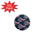 Doodle Queen Fish Pattern 1  Mini Magnets (100 pack) 