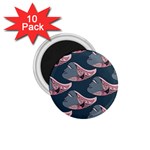 Doodle Queen Fish Pattern 1.75  Magnets (10 pack) 