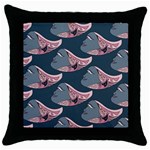 Doodle Queen Fish Pattern Throw Pillow Case (Black)