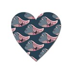 Doodle Queen Fish Pattern Heart Magnet