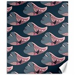 Doodle Queen Fish Pattern Canvas 8  x 10 