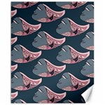 Doodle Queen Fish Pattern Canvas 16  x 20 