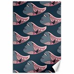 Doodle Queen Fish Pattern Canvas 24  x 36 