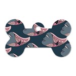 Doodle Queen Fish Pattern Dog Tag Bone (Two Sides)