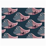 Doodle Queen Fish Pattern Large Glasses Cloth (2 Sides)