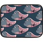 Doodle Queen Fish Pattern Fleece Blanket (Mini)