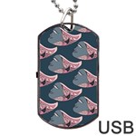 Doodle Queen Fish Pattern Dog Tag USB Flash (One Side)