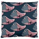 Doodle Queen Fish Pattern Large Cushion Case (Two Sides)