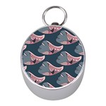 Doodle Queen Fish Pattern Mini Silver Compasses