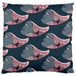 Doodle Queen Fish Pattern Standard Flano Cushion Case (One Side)