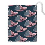 Doodle Queen Fish Pattern Drawstring Pouch (4XL)