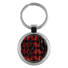 Antique Brothel Wallpaper Key Chain (round) by MRNStudios