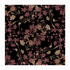 Dark Floral Ornate Print Medium Glasses Cloth (2 Sides) by dflcprintsclothing