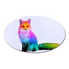 Rainbowfox Oval Magnet