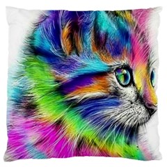 Rainbowcat Large Cushion Case (two Sides) by Sparkle