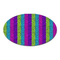 Glitter Strips Oval Magnet