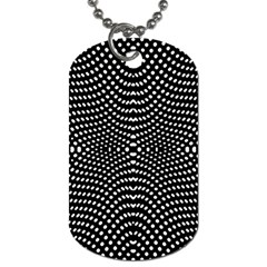 Black And White Geometric Kinetic Pattern Dog Tag (two Sides) by dflcprintsclothing