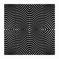 Black And White Geometric Kinetic Pattern Medium Glasses Cloth (2 Sides) by dflcprintsclothing