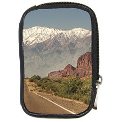 Empty Highway Landscape, La Rioja, Argentina Compact Camera Leather Case by dflcprintsclothing