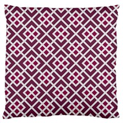 Two Tone Lattice Pattern Standard Flano Cushion Case (one Side)