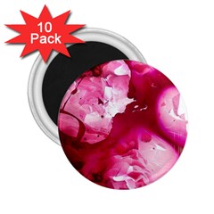 Peonie On Marbling Patterns 2 25  Magnets (10 Pack)  by kaleidomarblingart