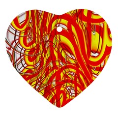 Fire On The Sun Ornament (heart) by ScottFreeArt