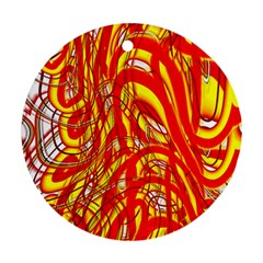 Fire On The Sun Round Ornament (two Sides) by ScottFreeArt