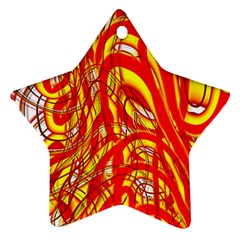 Fire On The Sun Star Ornament (two Sides) by ScottFreeArt