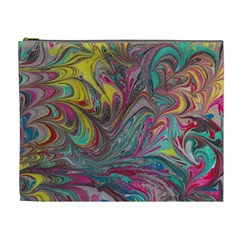 Abstract Marbling Cosmetic Bag (xl)