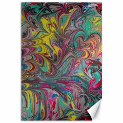 Abstract Marbling Swirls Canvas 12  X 18  by kaleidomarblingart