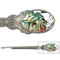 Watercolor Monstera Leaves Letter Opener by goljakoff