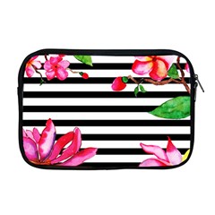 Black And White Stripes Apple Macbook Pro 17  Zipper Case by designsbymallika