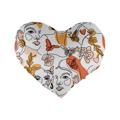 Lady Like Standard 16  Premium Heart Shape Cushions by designsbymallika