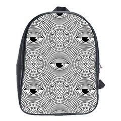 Eye Pattern School Bag (large) by designsbymallika