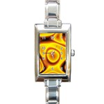 Golden Honey Rectangle Italian Charm Watch