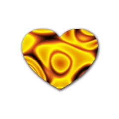 Golden Honey Rubber Coaster (heart)  by Sabelacarlos