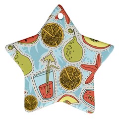 Tropical Pattern Star Ornament (two Sides) by GretaBerlin