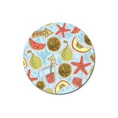 Tropical Pattern Magnet 3  (round)