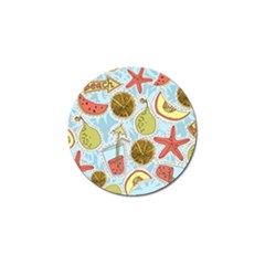 Tropical Pattern Golf Ball Marker (4 Pack)