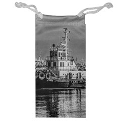 Tugboat At Port, Montevideo, Uruguay Jewelry Bag by dflcprintsclothing