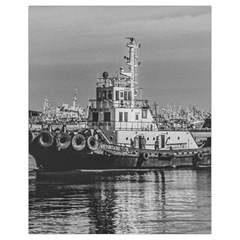 Tugboat At Port, Montevideo, Uruguay Drawstring Bag (small) by dflcprintsclothing