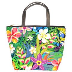 Colorful Floral Pattern Bucket Bag by designsbymallika