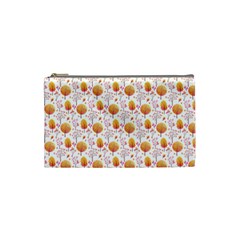 Orange Pink Tree Pattern Cosmetic Bag (small) by designsbymallika