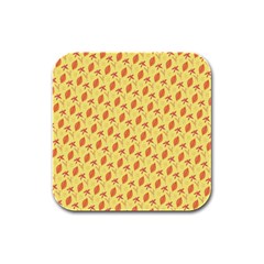 Autumn Leaves 4 Rubber Square Coaster (4 Pack)  by designsbymallika