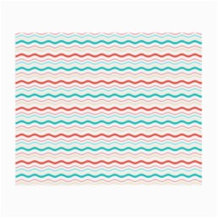 Aqua Coral Waves Small Glasses Cloth by CuteKingdom